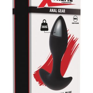 Plug anal Extreme by Hidden Desire - Weighted, din silicon lichid, negru, greutate 360 g