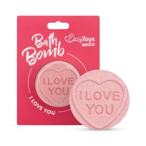 Bombă de baie EasyToys - Bath Bomb “I Love You”, cu aromă floral fructată, 60 g