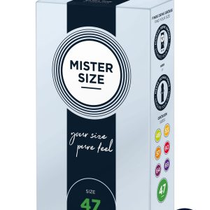 Prezervative MISTER SIZE, ultra subtiri, marime 47 mm, 1 cutie x 10 buc