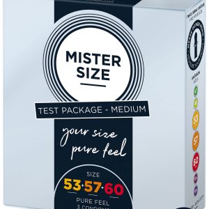 Prezervative MISTER SIZE, ultra subtiri, 3 marimi diferite 53, 57 si 60 mm, 1 cutie x 3 buc