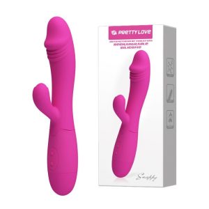 Vibrator PrettyLove - Snappy Rechargeble, cu 30 de funcții de vibrație, silicon, roz, 19,5 cm