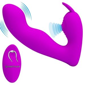 Vibrator Pretty Love - Josephine 12 funcții de vibrație, 4 moduri de pulsare, control wireless, silicon moale, mov