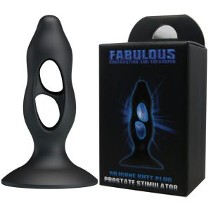 Plug anal Pretty Love - Fabulous, pentru stimularea prostatei, din silicon, cu ventuză, negru
