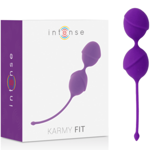Bile Kegel Intense – Karmy Fit, din silicon medical, pentru tonifierea și întărirea planșeului pelvin, culoare lila