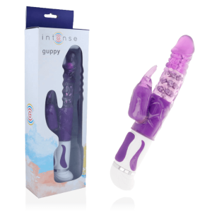 Vibrator Intense – Guppy, rotativ, din silicon de lux, pentru stimulare intensă și plăcere multiplă, culoare lila
