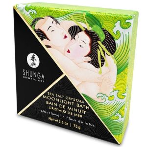 Sare de baie Shunga – Lotus, cu aromă florală delicată, parfumată, pentru relaxare și stimulare senzuală, 75 g