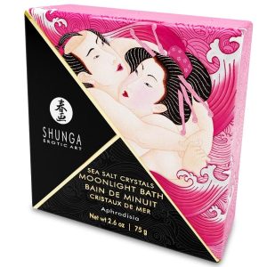 Sare de baie Shunga – Aphrodisia, cu aromă florală, parfumată, pentru relaxare și stimulare senzuală, 75 g