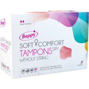 Tampoane Beppy – Soft Comfort Wet, fără ață, pentru protecție, confort și libertate de mișcare, 8 bucăți