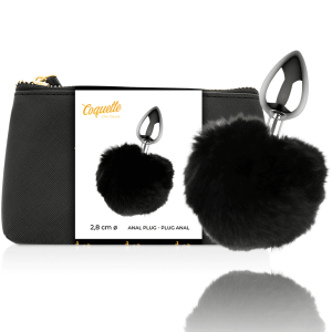 Plug anal Coquette Chic Desire – Metal Size L, din metal nichel-free cu cristal decorativ, pentru stimulare anală, 2.8 × 4.1 cm