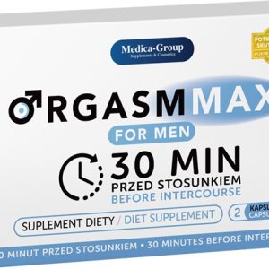 Supliment alimentar Medica Group – OrgasmMax pentru potență, erecții puternice și creșterea libidoului masculin, 2 buc