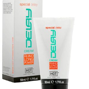 Crema Hot – Delay Rhino Long Power Cream, pentru întârzierea ejaculării, cu efect de răcire, 50 ml