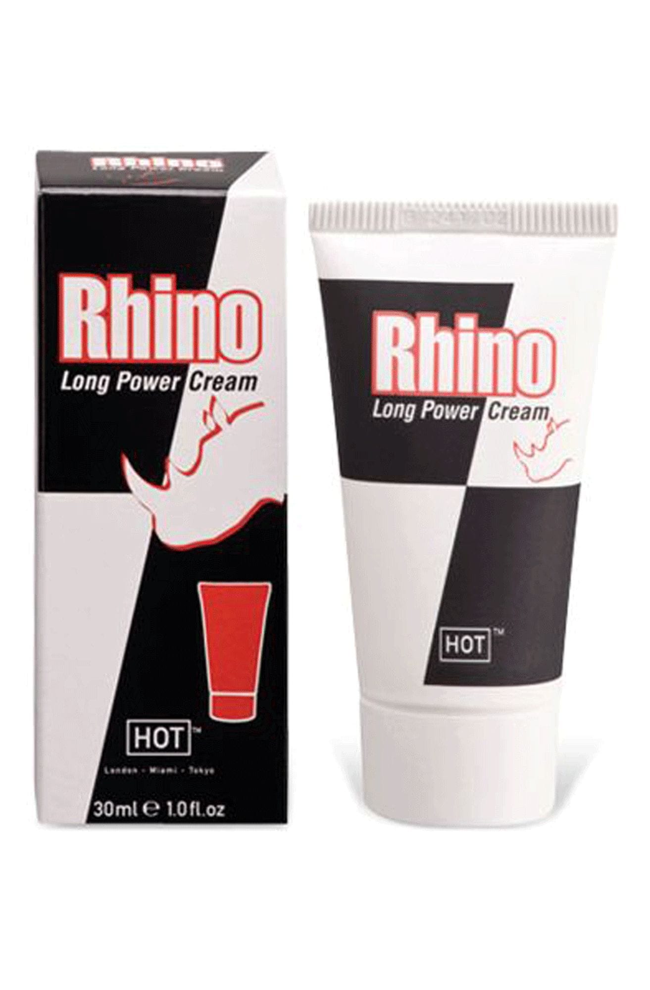 Crema Hot – RHINO Long Power, control total și plăcere prelungită pentru bărbați, 30 ml